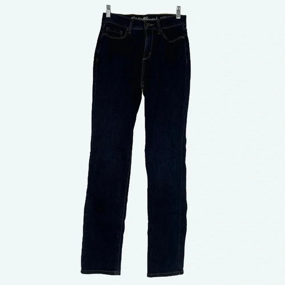 Eddie Bauer Denim - Eddie Bauer slightly curvy high rise slim straight blue jean